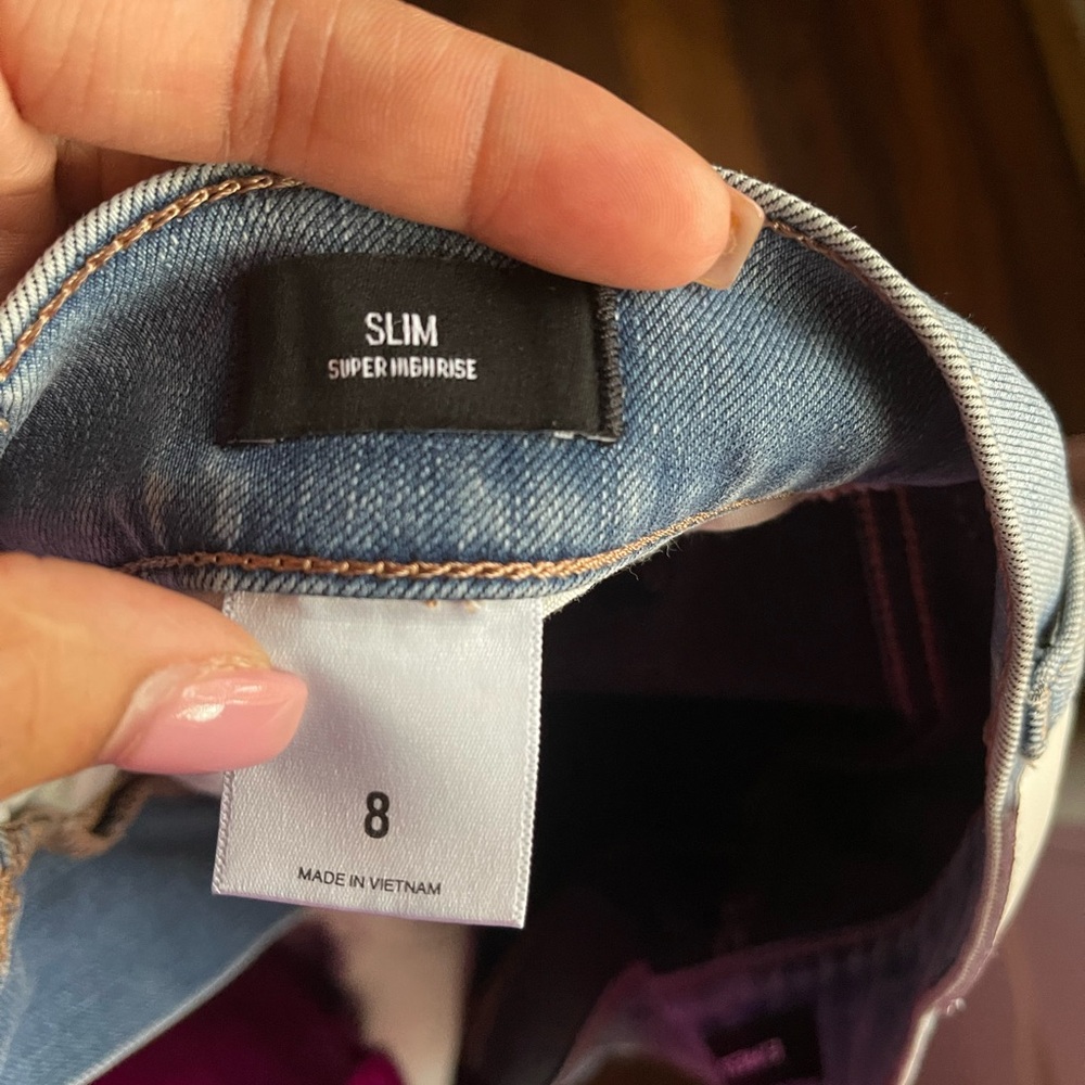 Express Slim Super High Rise Jeans - Picture 2 of 4
